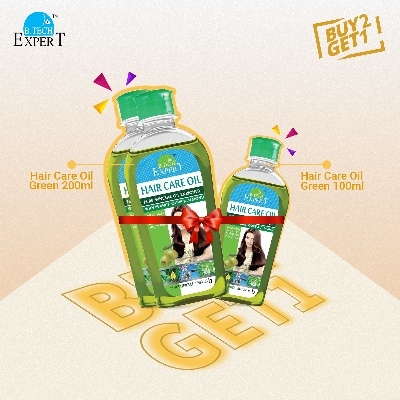 Picture of Buy 2 Get 1 Free - B.Tech ExperT Hair Care Oil Green 200 ml (2 Piece) + B.Tech ExperT Hair Care Oil Green 100ml (1 Piece Free )