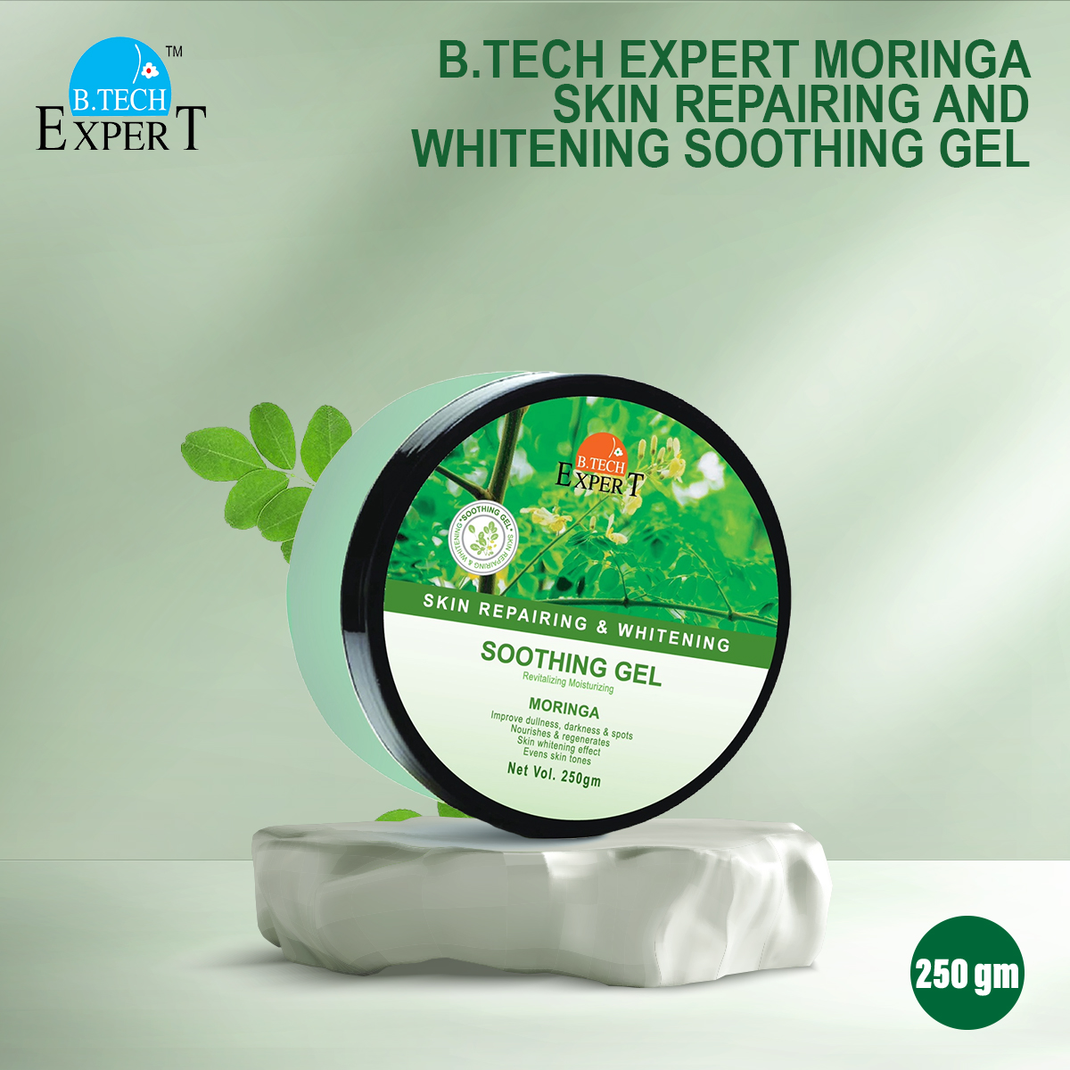 Picture of B.Tech ExperT Moringa Skin Repairing and Whitening Soothing Gel 250gm