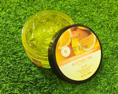 Picture of Buy 1 Lemon Skin Repairing and Whitening Soothing Gel 250gm and Get 1 Hair Care Oil Gold 100ml Free