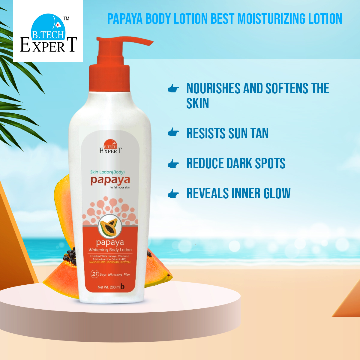 Picture of PAPAYA Body Lotion 200ml / Best Moisturizing Lotion