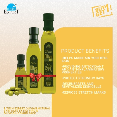 Picture of B.Tech ExperT Olivian Natural Skin Care Extra Virgin Olive Oil Combo Pack (Product of Spain)