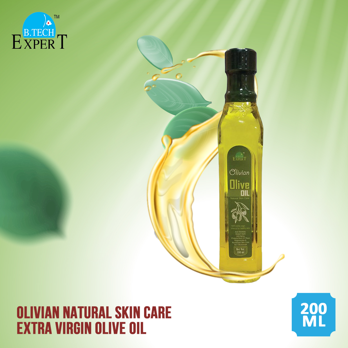 Picture of Olivian Natural Skin Care Extra Virgin Olive Oil 200ml (Product of Spain)