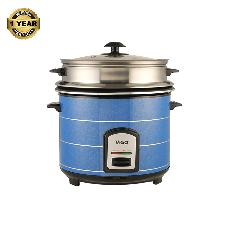 Picture of Vigo Rice Cooker - 3.0 L 1100W REL-50-05 SS Blue (Two Pot) with Magnetic Switch and Thermostat
