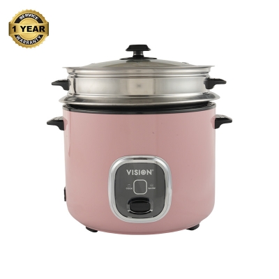 Picture of Vision Rice Cooker - 2.8 L 1000W REL-Prime (Double Pot) Pink with Antibacterial action in warm mode