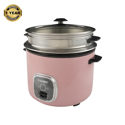 Picture of Vision Rice Cooker - 2.8 L 1000W REL-Prime (Double Pot) Pink with Antibacterial action in warm mode