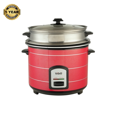 Picture of Vigo Rice Cooker-1.8L 700W REL-40-06 SS-Red-Single Pot-Regular with Magnetic Switch and Thermostat 
