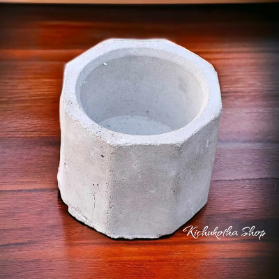 Picture of Cactus Succulent Pot very small Size For mini plant Cement Make