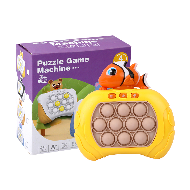 Picture of Pop It Puzzle Game Machine | Electronic Quick Push Fidget Toy | 4-Mode Handheld Pop It Game | Light & Sound Sensory Pop It | Perfect for Brain Training & Stress Relief- 1piece