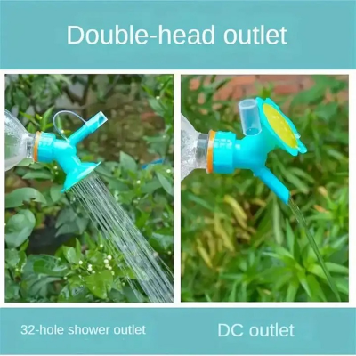 Picture of 02 Pcs 2 In 1 Reusable Plastic Sprinkler Nozzle Bottle Shower Cap Flower Plant Vegetable Watering Device Watering Can Sprinkler