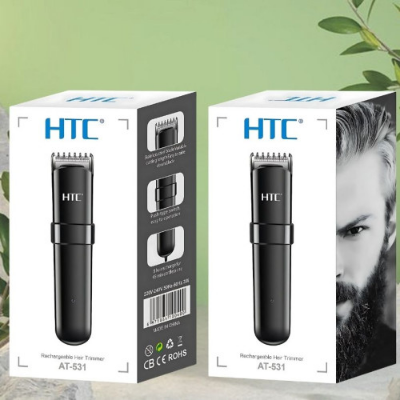 Picture of HTC AT-531 Rechargeable Hair Trimmer USB Charge Beard Trimmer Senior Design Men Hair Cutting