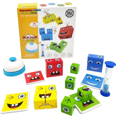 Picture of Expression Puzzle Building Blocks Game