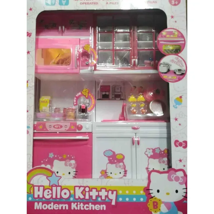 Picture of Big Hello Kitty Modern Kitchen Set , Baby girls kids love home kitchen