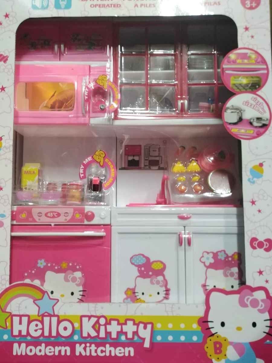 Picture of Big Hello Kitty Modern Kitchen Set , Baby girls kids love home kitchen