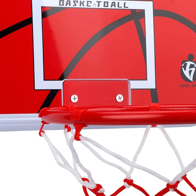Picture of Door Basketball Hoop (15”x11.5”) Mini Wall Basketball Goal Backboard Rim Indoor Toys Set for Toddlers Kids Child Boys Girls Sport with Ball Pump Family Game Gift for Age 3 4 5 6 7 8 Year Old