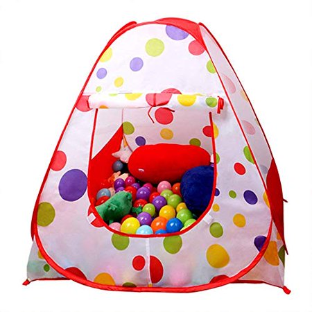 Picture of Kid's Foldable Indoor Outdoor Pop Up Play Tent House Toy / Tent House With Multicolour Ball