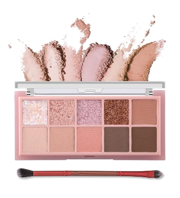 Picture of 10 Colors Shimmer Matte Eye Shadow Makeup Palette with Brush 1