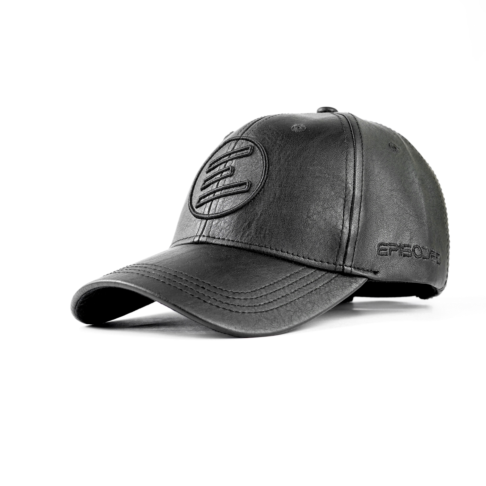 Episodes Iconic Black Faux Leather Cap EPISODES WORLDonline shop bangladeshothoba.com