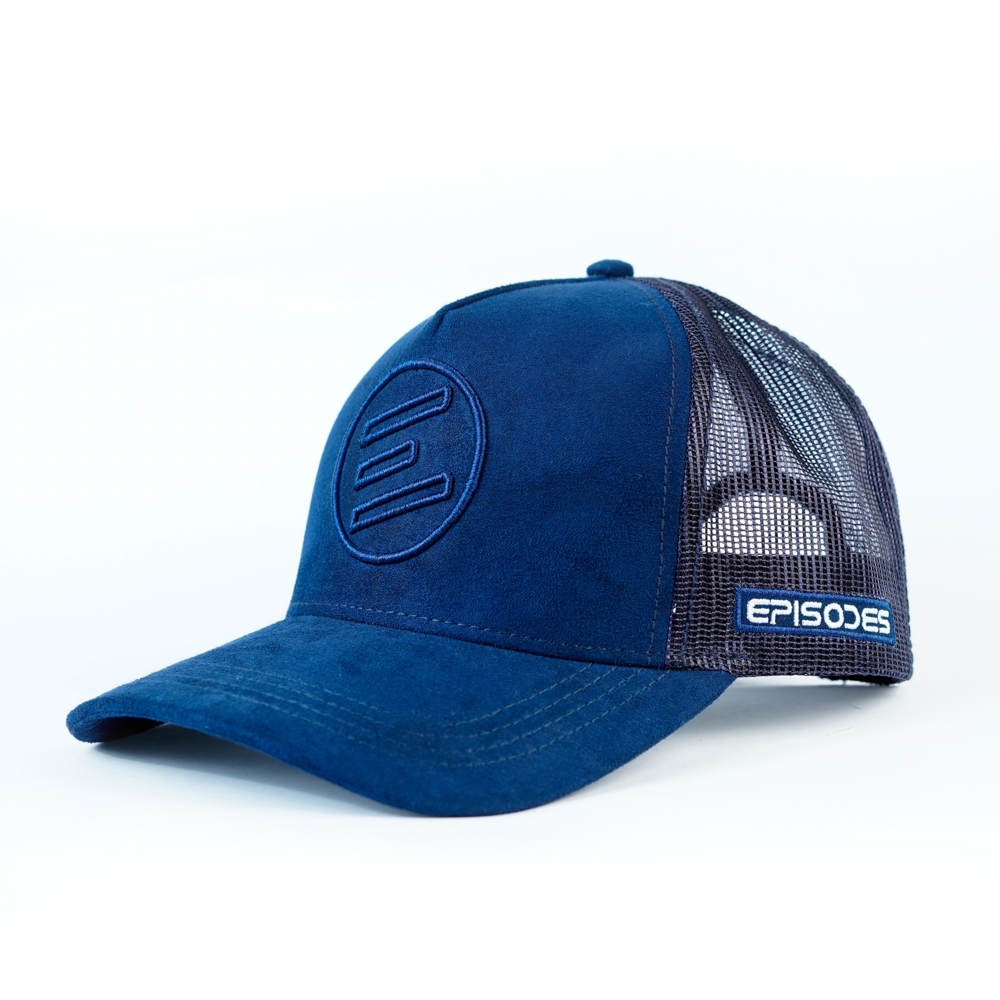 Iconic Navy Blue Suede Trucker Cap EPISODES WORLDonline shop bangladeshothoba.com