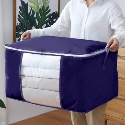 Picture of XL Size Winter Cloths Storage Organizer Bags. Quilt Storage Bag, Cloth Organizer, Winter Wardrobe Storage Organizer