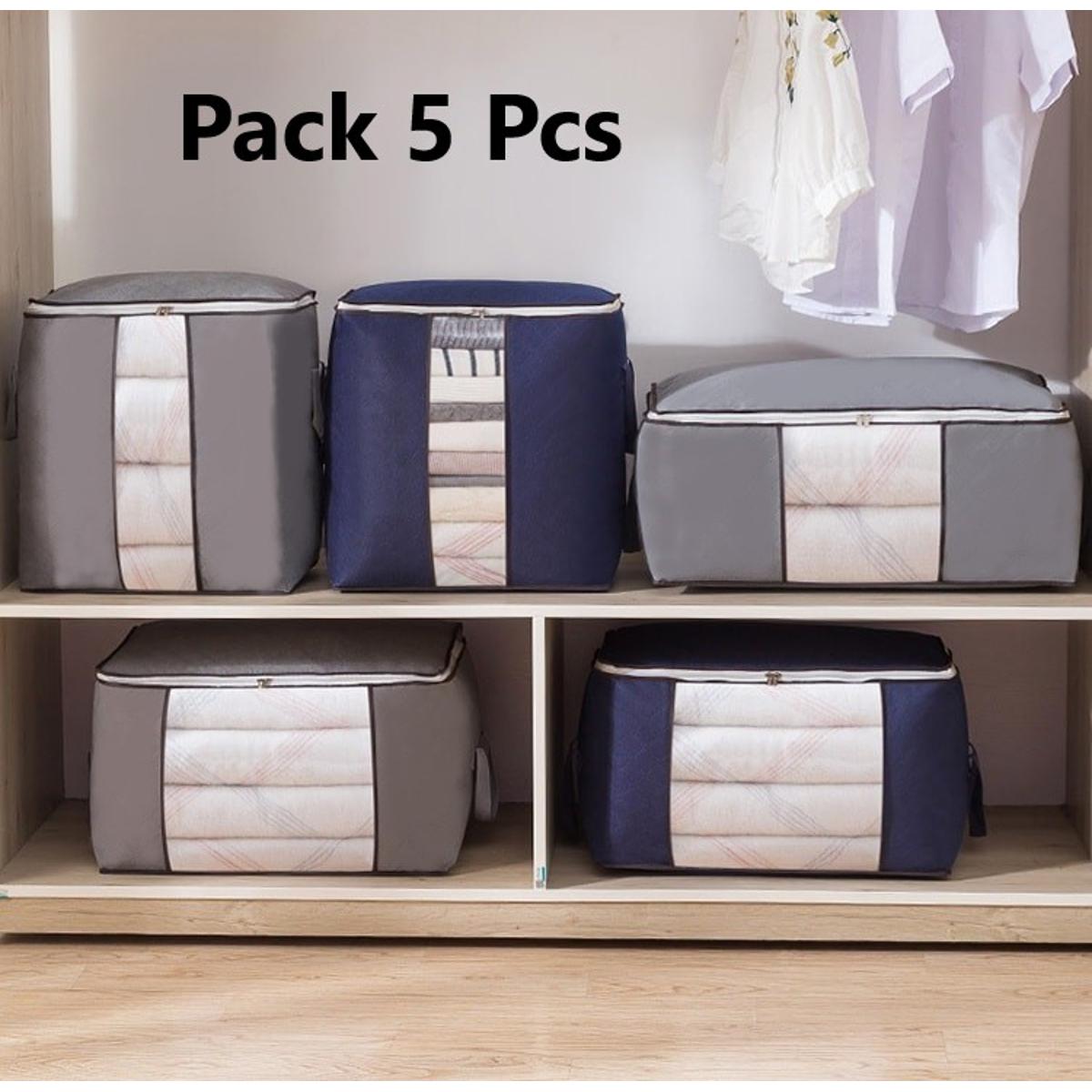 Picture of 5 Pcs Winter Cloths Storage Organizer Bags. Blankets Cover, Cloth Organizer, Winter Storage Organizer (Sb 03)