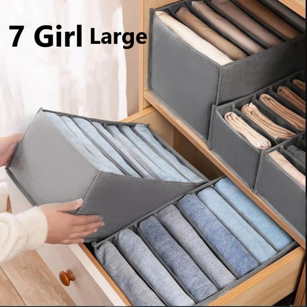 Picture of Cloth Organizer Box 7 Grid Closet Storage drawer divider storage organizer Box