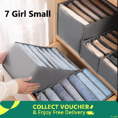 Picture of Cloth Organizer Box 7 Grid Small Closet Storage drawer divider storage organizer Box
