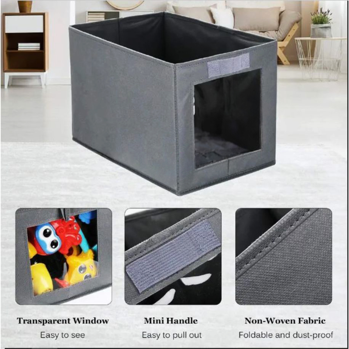 Picture of Foldable Cloth Organizer Box, 3 Pcs Cloth Storage Organizer Box