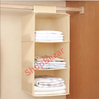 Picture of 3 Layer  Cloth Storage Organizer, Foldable Hanging 3 Layer  Cloth Rack.