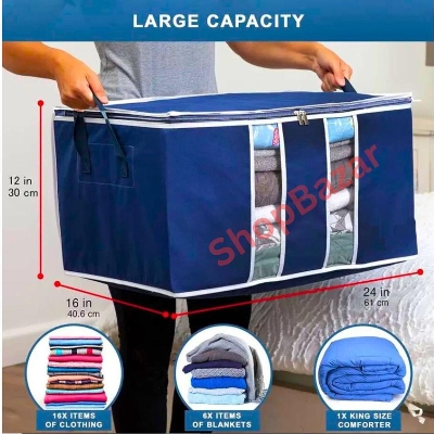 Picture of New Quilt Storage Bag, King Size Blanket Storage Organizer, Large Capacity Cloth Storage Bag.