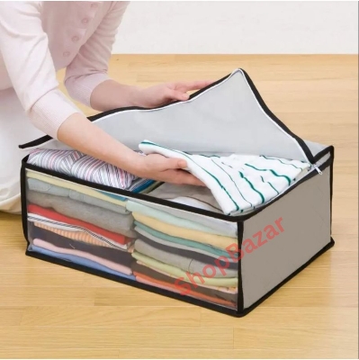Picture of Extra Capacity Cloth Storage Bag, Transparent Underbred Large Cloth Storage Bag
