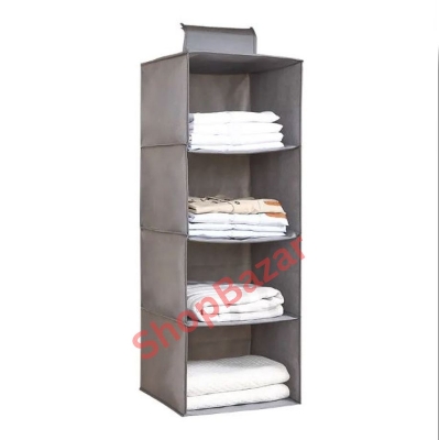 Picture of 4 Layer  Cloth Storage Organizer, Foldable Hanging 4 Layer  Cloth Rack.