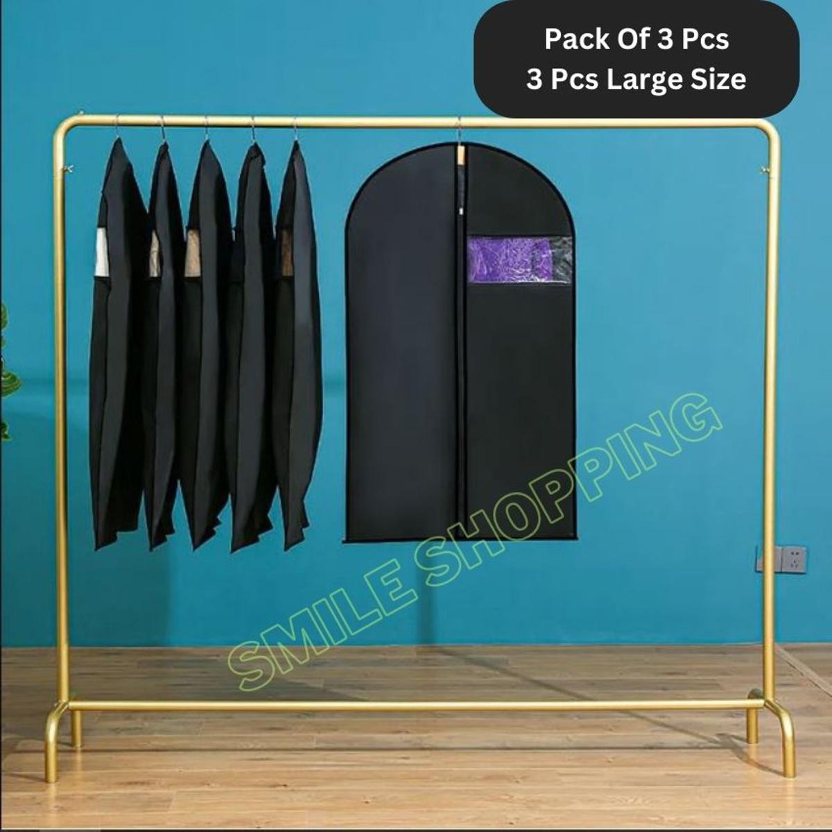 Picture of 3 Pcs L Size Dustproof Cloth Cover, 1 Pcs Cloth Cover For Blazer, Panjabi,  & Long Dress