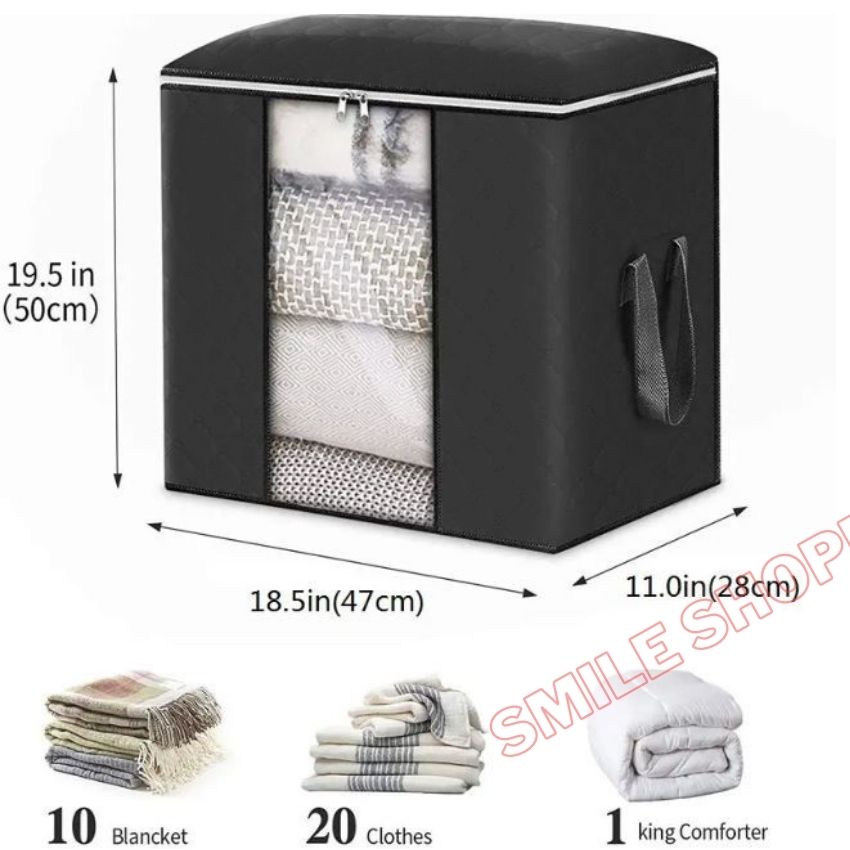 Picture of 4 Pcs Vertical Size Premium Quality Cloth Storage Bag, Quilt Storage Bag Large Size Storage Bag With High Quality Zipper (SB-03)