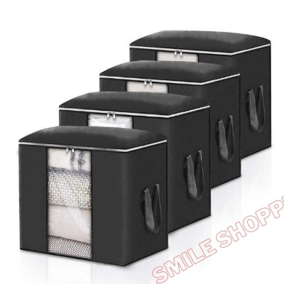 Picture of 4 Pcs Vertical Size Premium Quality Cloth Storage Bag, Quilt Storage Bag Large Size Storage Bag With High Quality Zipper (SB-03)