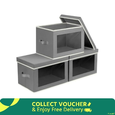 Picture of 1Pcs New Foldable Cloth Basket With Lid Foldable Cloth Storage Box With Cover