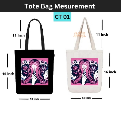 Picture of Clotex Canvas Tote Bag Women Empowerment Designed Cotton Canvas Tote Bag With Zipper for Women Girls  Ladies Everyday Daily Useable Fashionable Hand Shoulder Bag For School College University Students (CT 01)