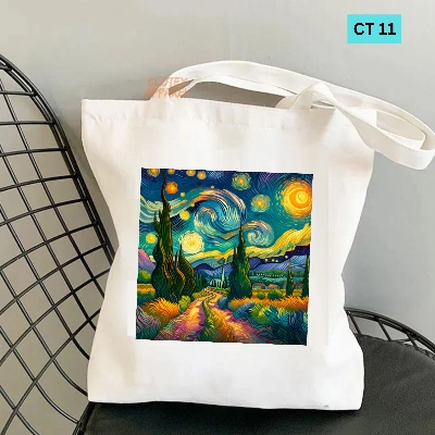 Picture of Smile Tote Bag Beautiful Ocean Wav Designed Cotton Canvas Tote Bag With Zipper for Women Girls  Ladies Everyday Daily Useable Fashionable Hand Shoulder Bag For School College University Students(CT 11)