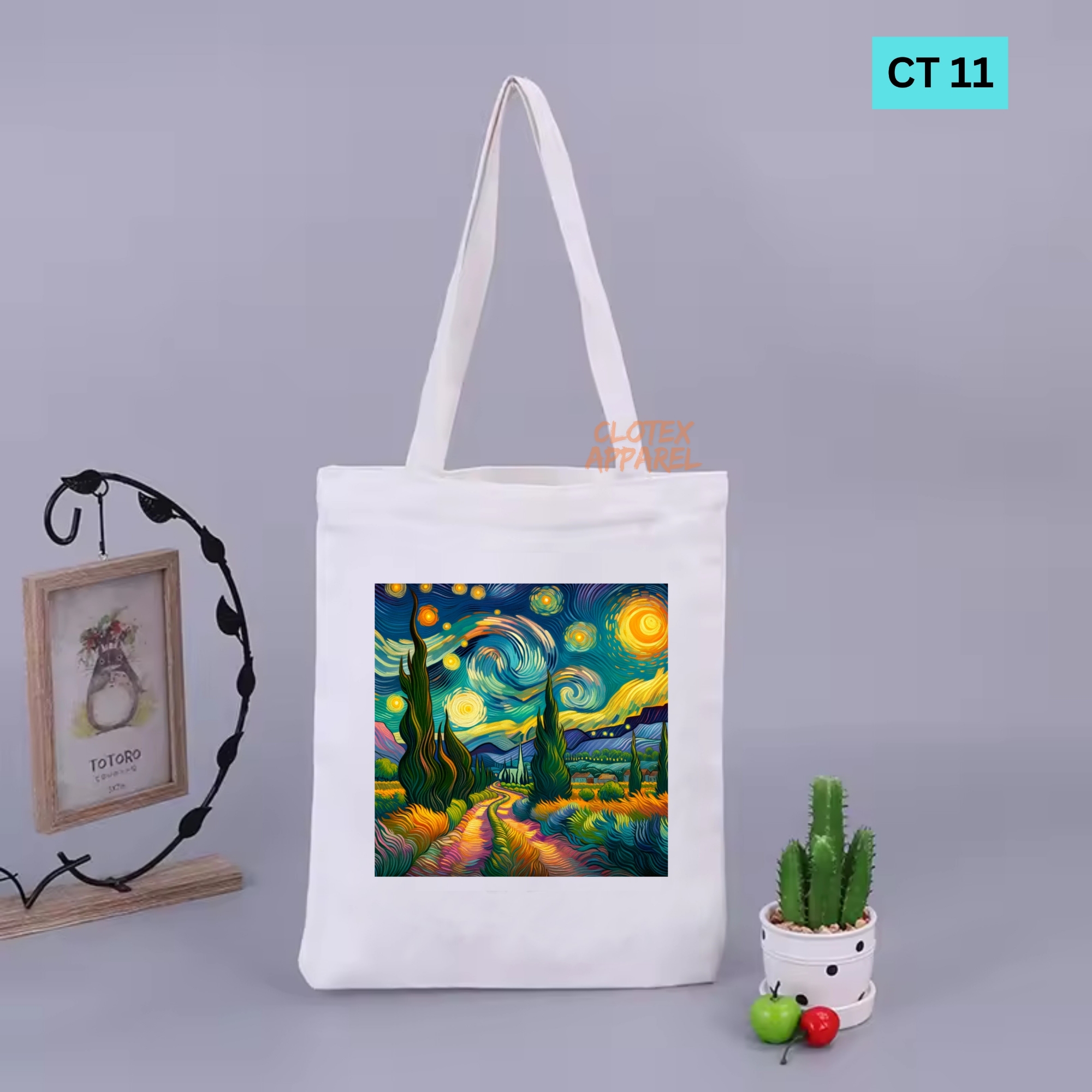 Picture of Smile Tote Bag Beautiful Ocean Wav Designed Cotton Canvas Tote Bag With Zipper for Women Girls  Ladies Everyday Daily Useable Fashionable Hand Shoulder Bag For School College University Students(CT 11)