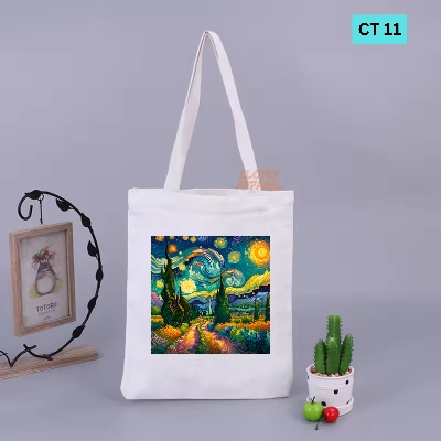 Picture of Smile Tote Bag Beautiful Ocean Wav Designed Cotton Canvas Tote Bag With Zipper for Women Girls  Ladies Everyday Daily Useable Fashionable Hand Shoulder Bag For School College University Students(CT 11)