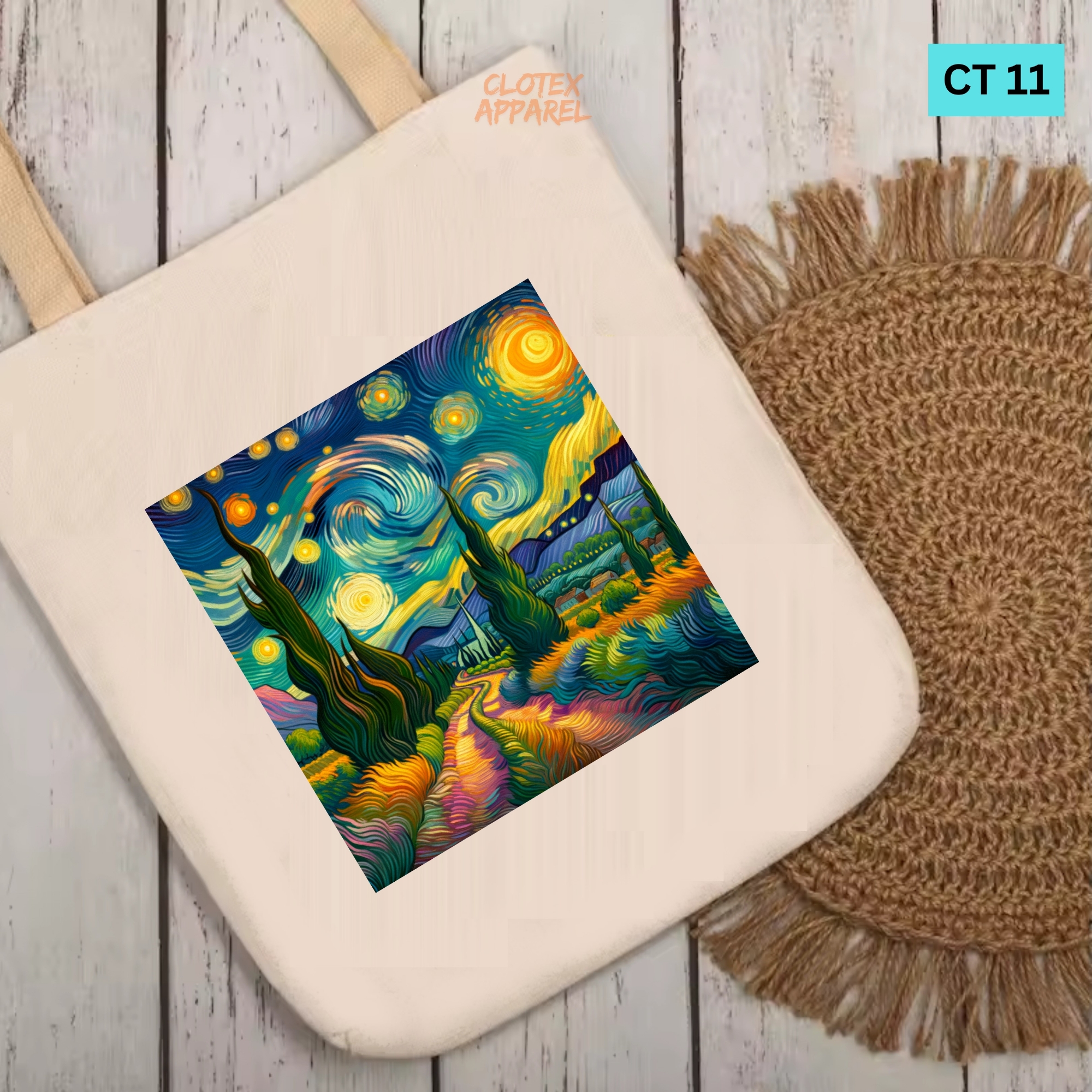 Picture of Smile Tote Bag Beautiful Ocean Wav Designed Cotton Canvas Tote Bag With Zipper for Women Girls  Ladies Everyday Daily Useable Fashionable Hand Shoulder Bag For School College University Students(CT 11)