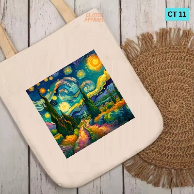 Picture of Smile Tote Bag Beautiful Ocean Wav Designed Cotton Canvas Tote Bag With Zipper for Women Girls  Ladies Everyday Daily Useable Fashionable Hand Shoulder Bag For School College University Students(CT 11)