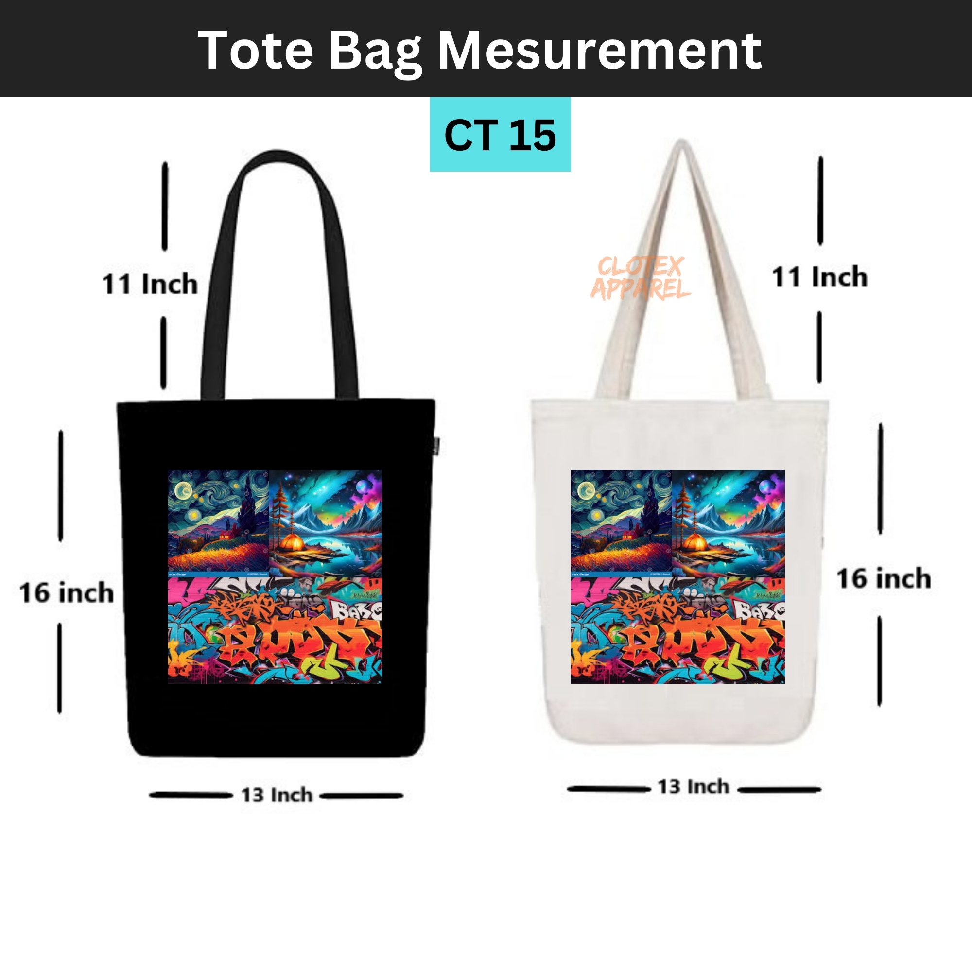 Picture of Smile Tote Bag Great Grafiti Designed Cotton Canvas Tote Bag With Zipper for Women Girls  Ladies Everyday Daily Useable Fashionable Hand Shoulder Bag For School College University Students(CT 15)