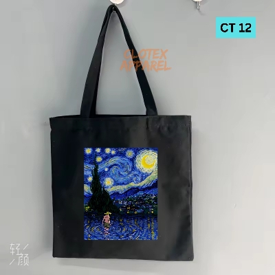 Picture of Smile Tote Bag Ocean Wav Designed Cotton Canvas Tote Bag With Zipper for Women Girls  Ladies Everyday Daily Useable Fashionable Hand Shoulder Bag For School College University Students(CT 12)