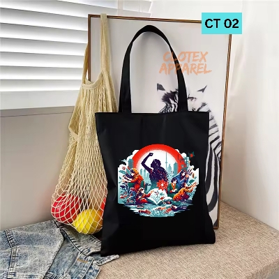 Picture of Smile Tote Bag For Women Designed Cotton Canvas Tote Bag With Zipper for Women Girls  Ladies Everyday Daily Useable Fashionable Hand Shoulder Bag For School College University Students (CT 02)