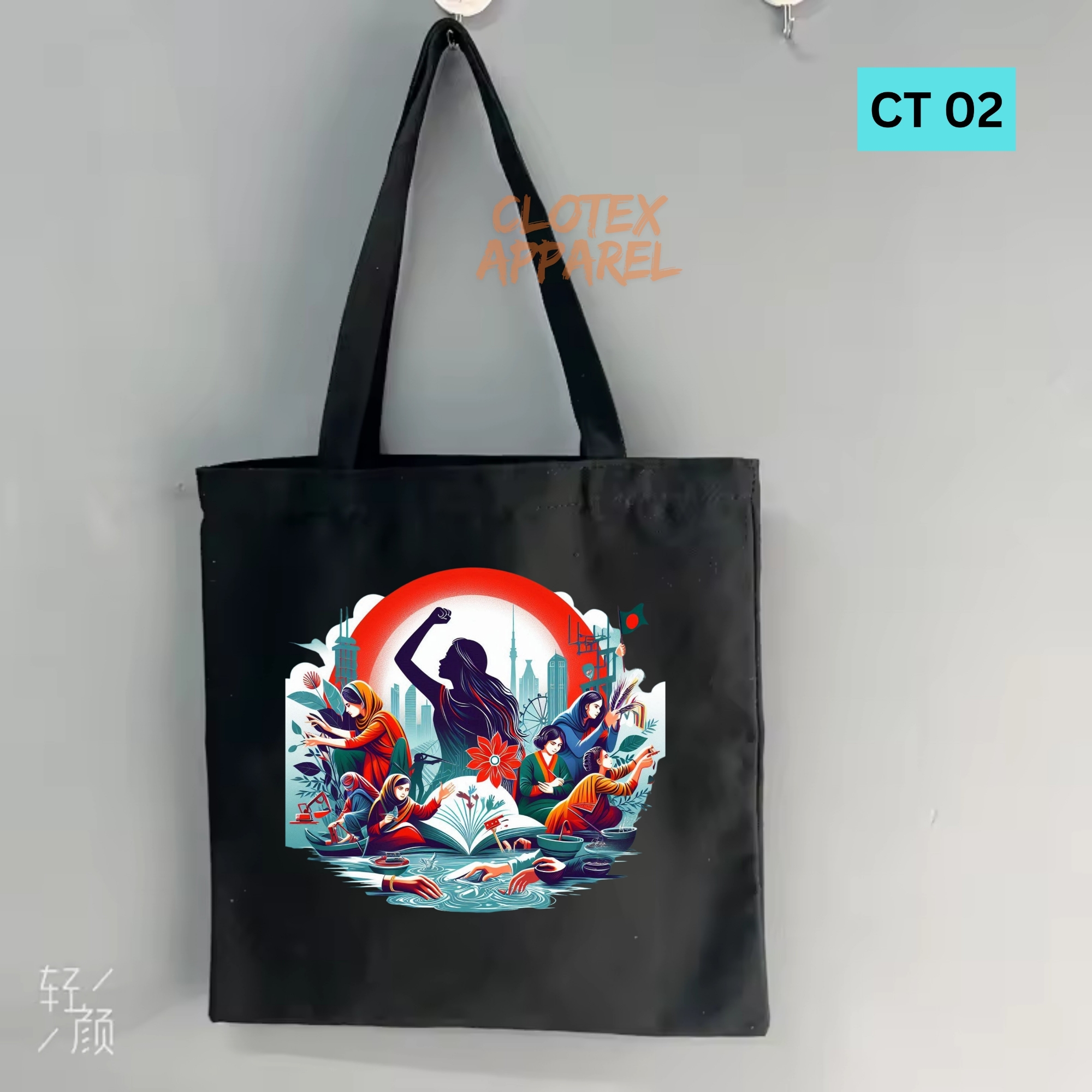 Picture of Smile Tote Bag For Women Designed Cotton Canvas Tote Bag With Zipper for Women Girls  Ladies Everyday Daily Useable Fashionable Hand Shoulder Bag For School College University Students (CT 02)