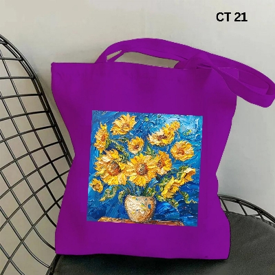 Picture of Smile Canvas Tote Bag Women Empowerment Designed Cotton Canvas Tote Bag With Zipper for Women Girls  Ladies Everyday Daily Useable Fashionable Hand Shoulder Bag For School College University Students (CT 21)