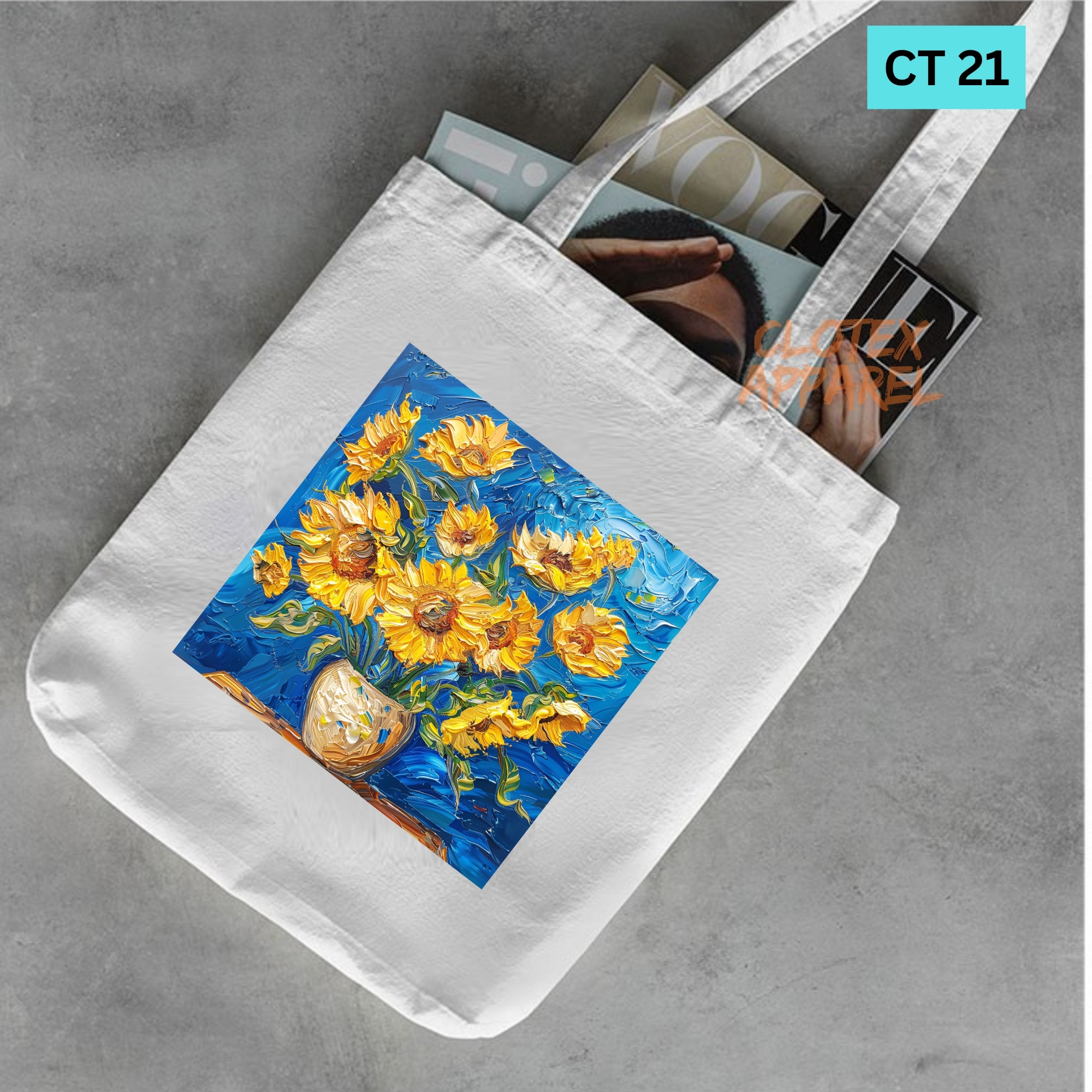 Picture of Smile Canvas Tote Bag Women Empowerment Designed Cotton Canvas Tote Bag With Zipper for Women Girls  Ladies Everyday Daily Useable Fashionable Hand Shoulder Bag For School College University Students (CT 21)