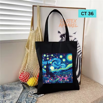 Picture of Smile Canvas Tote Bag Women Empowerment Designed Cotton Canvas Tote Bag With Zipper for Women Girls  Ladies Everyday Daily Useable Fashionable Hand Shoulder Bag For School College University Students (CT 36)