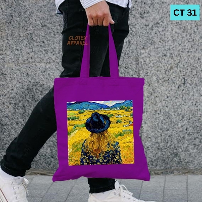 Picture of Smile Canvas Tote Bag Women Empowerment Designed Cotton Canvas Tote Bag With Zipper for Women Girls  Ladies Everyday Daily Useable Fashionable Hand Shoulder Bag For School College University Students (CT 31)