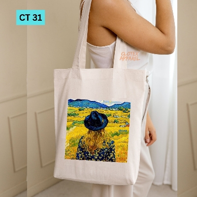Picture of Smile Canvas Tote Bag Women Empowerment Designed Cotton Canvas Tote Bag With Zipper for Women Girls  Ladies Everyday Daily Useable Fashionable Hand Shoulder Bag For School College University Students (CT 31)